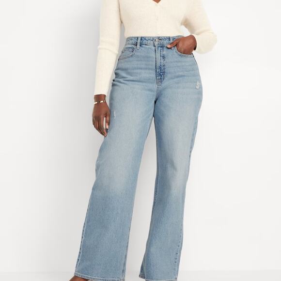Women’s Old Navy Sky- Hi Wide Leg Jeans Size 18 - Picture 1 of 10